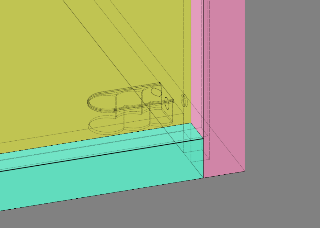 Parametric integration of Lamello Cabineo connector on flat-bed nesting panel